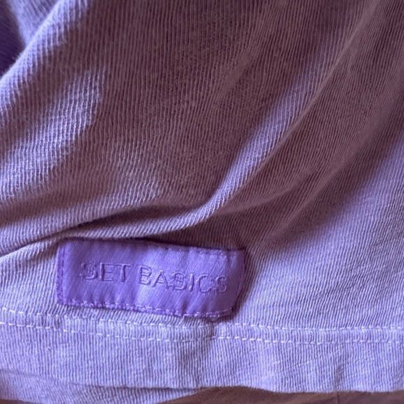 SET Active Lavender Short Sleeve Crop Top - Picture 2 of 5